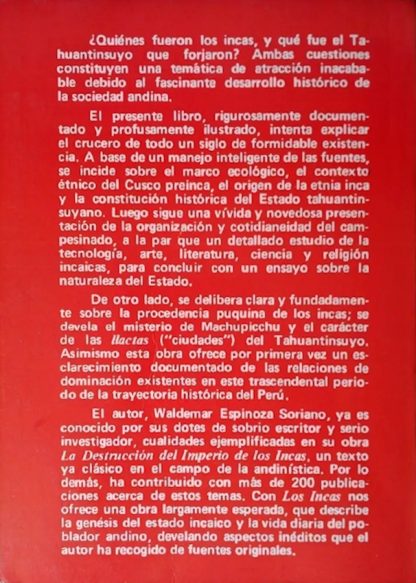 Los Incas. Economía, Sociedad y Estado en la Era del Tahuantinsuyo